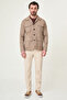 Gray Slim Fit Pocket Lapel Men's Trenchcoat Brown - 21338.26Y - 3