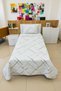 Single Quilted Reversible Bedspread Set for Young People and Children's Room Bedroom Set - 160 X 230 cm - 2