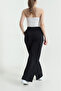 Women's Elastic Waist Wide Leg Single Jersey Modal Trousers - 4