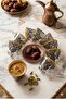 Arabian Coffee Cup Set for 6 People with Palestinian Keffiyeh Pattern and Luxurious Gold Detail - 4