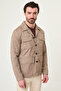 Gray Slim Fit Pocket Lapel Men's Trenchcoat Brown - 21338.26Y - 6