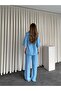Light Blue Tencel Fabric Shirt and Pants Set - 0926 - 6