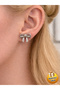 Special Design Silver Color Bowknot Gift Earrings - 3