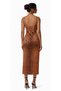 Elegant Satin Maxi Dress, Sleeveless V-Neck Bodycon Evening Dress with Side Slit - 2