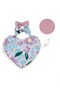 - Amara Heart Shaped Baby Bib and Ribbon Bow Headband Set - Floral Purple- 0Y to 4Y - 2