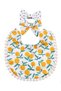 - Isabella Ribbon Headband and Baby Bib for Babies - Fruits Print White- 0Y to 4Y