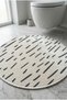 Round Multi-Purpose Bathroom Mat Non-Slip Base Foot Mat 50X50 Modern Patterned Soft Base - 2
