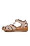 Beige Velcro Lightweight Women's Daily Sandals Pc-54522 Z - 4