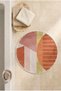 Round Multi-Purpose Bathroom Mat Non-Slip Base Foot Mat 50X50 Modern Patterned Soft Base - 3