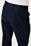 Straight Slim Fit Pleated Side Buttoned Men's Trousers Navy Blue - 38350.26Y - 5
