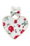 - Amara Heart Shaped Baby Bib and Ribbon Bow Headband Set - Floral White- 0Y to 4Y