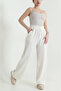 Women's Elastic Waist Boucle Palazzo Pants