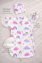 100% Cotton Patterned Baby Girl Sleeping Bag 0-6 Months Zippered Snap Sleeves Seasonal Hat Newborn - 4