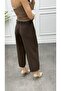 Women's Straight-Leg Belted Ankle-Length Fabric Trousers - 4