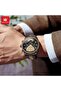 Men’s Chronograph Quartz Black Watch with Wooden Center & Moon Phase - 3