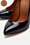 Genuine Leather Black Patent Leather Pointed Toe Stiletto High Heeled Shoes Noah - 3