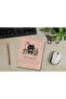 Overthinker- Cute Black Cat Patterned Rectangular Mouse Pad with Wrist Support - 3