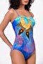 Women's Patterned Strapless Swimsuit - 4