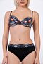 Women's Geometric Textured Patterned Underwire Supported Bikini Set - 2