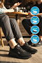 Black Mesh Lightweight Lace-Up Unisex Sports Shoes 7001 Omina g