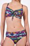 Women's Stripe Patterned Special Lurex Fabric Underwire Supported Bikini Set - 2