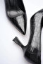 Black crocodile pointed toe mid heel women's stiletto tr20ms02f - 2