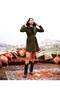 Women's Genuine Leather Suede Double-Sided Trench Coat - 4