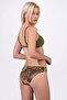 Women's Patterned Special Lurex Fabric Gathering Bikini Set - 4