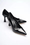 Black patent pointed toe mid heel women's stiletto tr20ms02e - 7