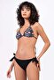 Women's Geometric Textured Patterned Triangle Bikini Set