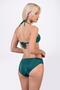 Women's Accessory Glittery Fabric Strapless Green Bikini Set - 4