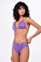 Women's Half Padded Glittery Bikini Set with Accessories - 4