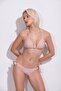 Women's Half Padded Glitter Triangle Bikini Set with Accessories - 2