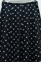 Polka Dot Lined Skirt with Zipper on the Back - Black - 5