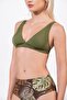 Women's Patterned Special Lurex Fabric High Waist Gathering Bikini Set - 2