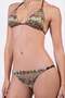 Women's Triangular Lurex Fabric Bikini Set with Accessories - 3