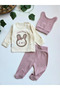 100% Cotton 0-3 Months Newborn Baby Girl Hospital Release Set of 3 / Bodysuit Set - 2