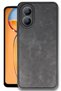 Oppo A38 Case Aras Leather Cover - Black