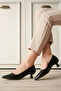 Black women's daily short heeled stiletto shoe tr20ms03a - 7