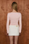 Lier women's soft and flexible fabric wide sleeve body-fitting pink blouse - 5