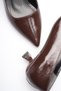 Women's bitter brown crinkled patent leather stiletto heel shoes tr20ms03d - 3