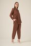 Women's Natural Fiber Collar Stone Set Brown 31316 - 3
