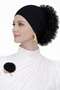 Luxury Stitched Lycra Ruffled Bonnet, Non-Slip Bonnet, Shawl Bonnet Scarf Bonnet, Hijab Bonnet Viscose Bonnet - 3