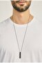 Men's Black Coated Cubic Necklace