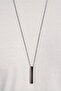 Men's Black Coated Cubic Necklace - 2