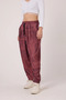 Women's Street Style Printed Crinkled Sports Harem Pants - 4