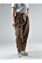 Brown Linen Women's Trousers Coc3034 - 5