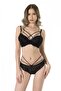 Lace Detailed Soft Cup Bra Panty Set with Crossed Straps