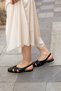 27050 Genuine Leather Open Back Women's Ballerinas - 7