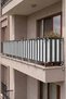 Anthracite-White Lace-Up Balcony Iron Curtain, Durable Iron Covering Tarpaulin for Privacy